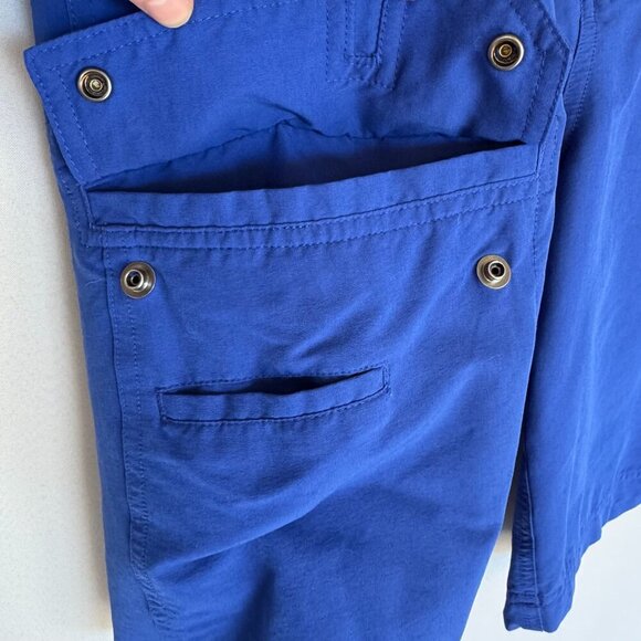 Lululemon Athletica Nylon Cobalt Blue Outdoor Hiking Cargo Shorts Size 36 - Picture 4 of 11
